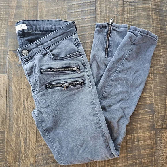 Zara Women's Skinny Jeans - Dark Gray - Picture 3 of 9